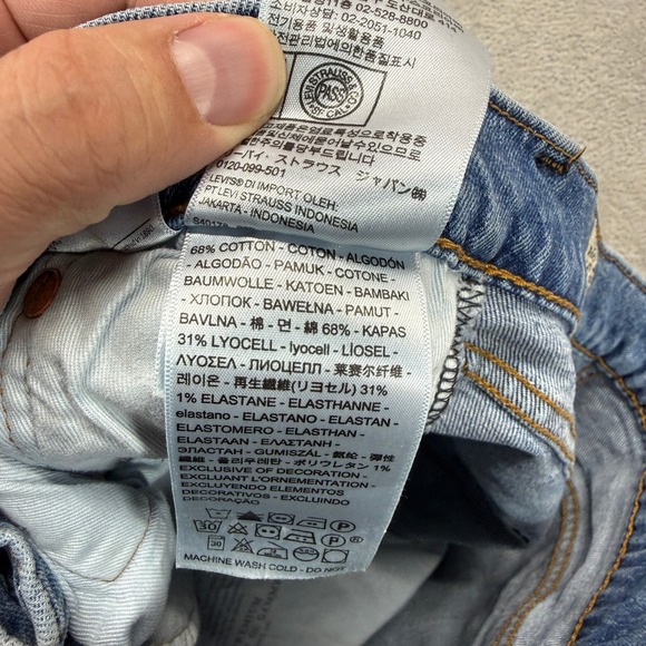 Levi's 511 Jeans Mens 28x32 Blue Slim Fit Med Wash Premium Denim Stretch Preppy - Picture 11 of 13